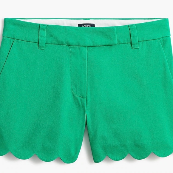 J Crew Scalloped Shorts (Green) - Picture 3 of 3